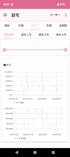 ガス料金 メモ ノート Screen 2