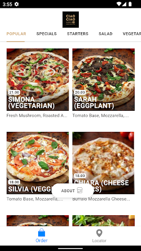 CIAO CIAO Pizza Screen 2