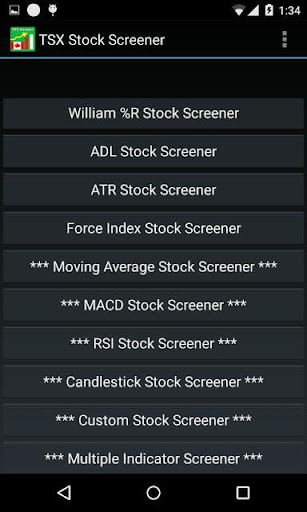 TSX Stock Screener