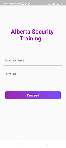 Android application Alberta Security Training screenshort