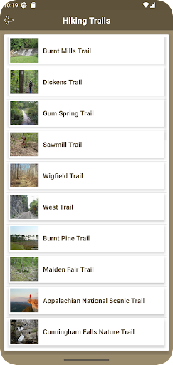 Maryland Hiking Trails Screen 3