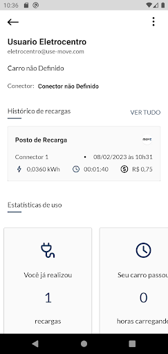 Android application Eletrocentro screenshort