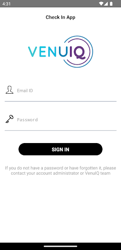 Android application VenuIQ Admin screenshort