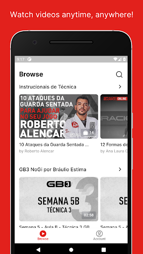 Android application Gracie Barra Online Brasil screenshort