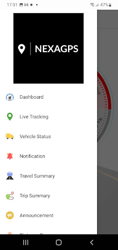 Android application NEXAGPS screenshort