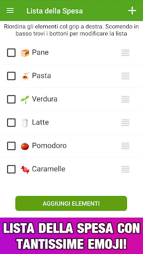Android application Lista della Spesa in Italiano screenshort