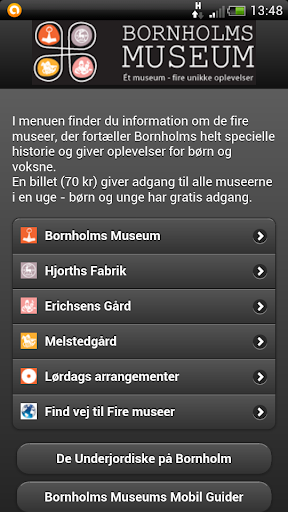 Android application Bornholms Museum screenshort