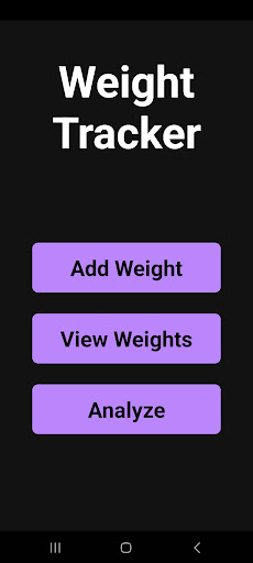 Android application Weight Tracker screenshort