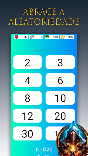 Android application Sorteador para RPG screenshort