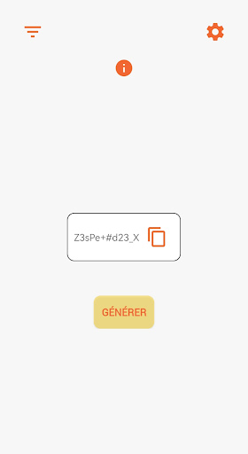Générateur de mot de passe Screen 2