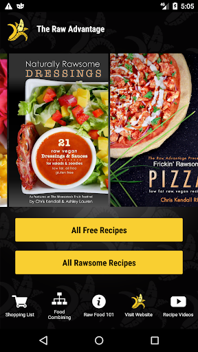 Android application The Raw Advantage Recipes screenshort