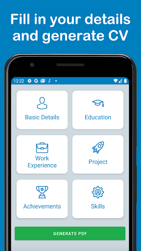 Android application CV Maker - PDF Resume Builder screenshort