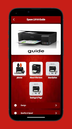 Android application Epson L3110 Guide screenshort