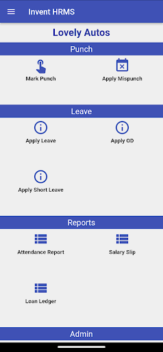 Android application Lovely Autos HRMS screenshort