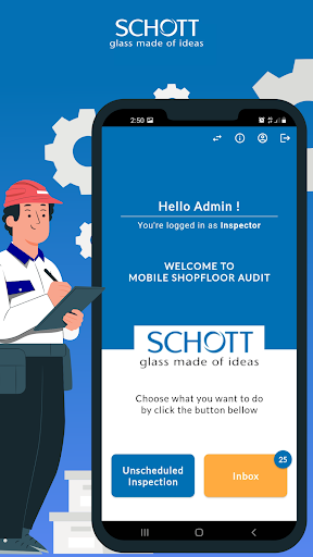 Android application Shopfloor Audit screenshort