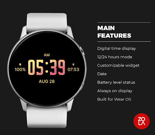 Peach Modern Watch Face Screen 2