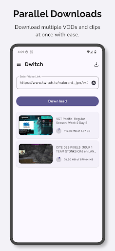 Video Downloader for Twitch Screen 2