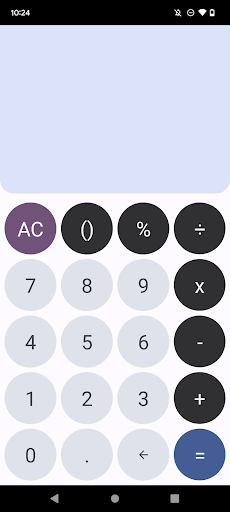 Android application Simple Calculator screenshort