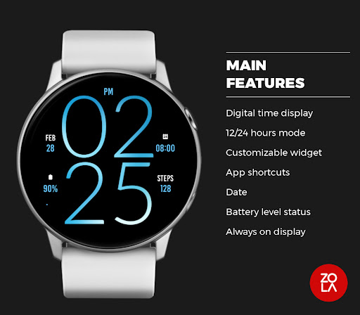 Blue Ice Light Watch Face Screen 2