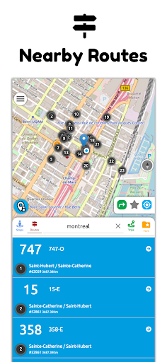 Android application Montreal STM Transit screenshort