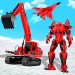 Cover Image of Download Grand Snow Excavator Robot Transforming Games 13 APK