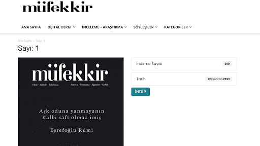 Android application Müfekkir Dergi screenshort