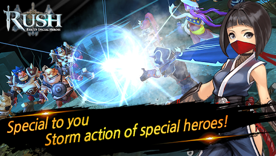 RUSH :Rise up special heroes MOD APK (Damage Multiplier/Defense) Download 4