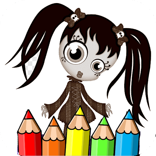 coloring scary horror logo