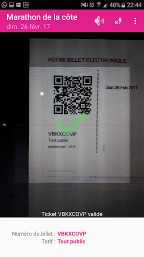 Android application pixticket screenshort