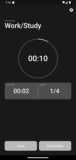 Android application Focus Interval Timer screenshort
