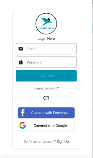 Android application iHuduma screenshort