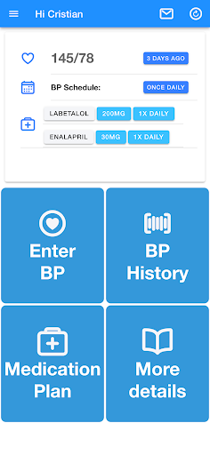 Android application My BP Care screenshort