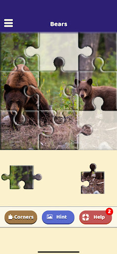 Android application Bear Love Puzzle screenshort