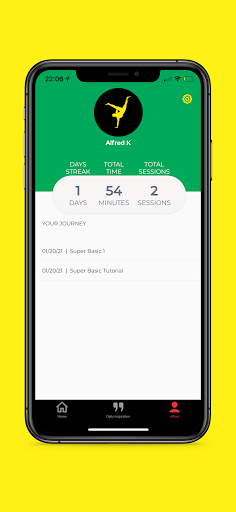 Screenshot of Fit Arts Anywhere