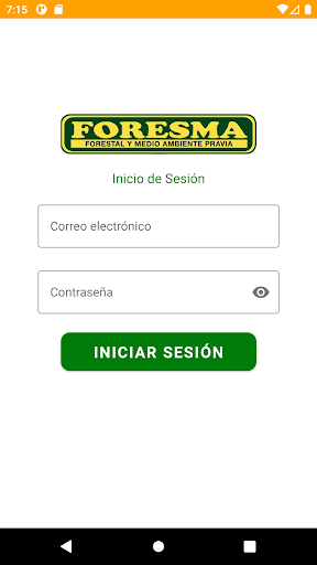 Android application Foresma Timesheet screenshort