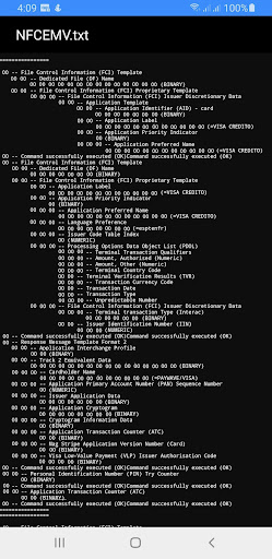 Android application NFC EMV Reader Pro screenshort
