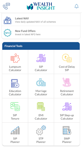 Mutual Fund App Wealth Insight Screen 3