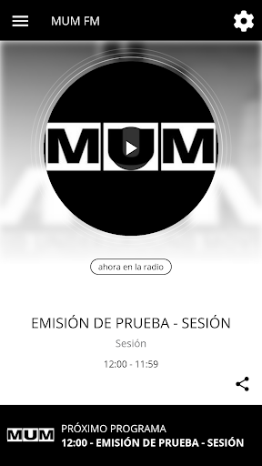 Android application MUM FM screenshort