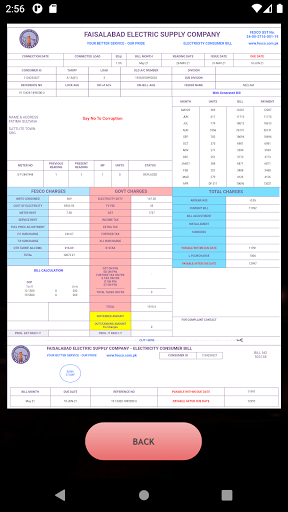 FESCO Bill Screen 3