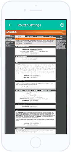 Router Setup Page: Admin Page Screen 3