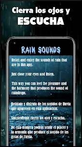 Sonidos de agua y lluvia