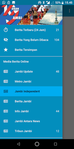 Android application Koran Jambi ( Berita Daerah Pr screenshort