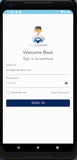 Android application Ark Laundry Driver App screenshort