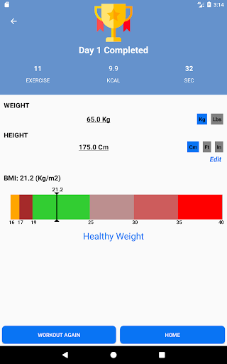 Home Workouts - No equipment - Lose Weight Trainer 18.78 APK screenshots 19