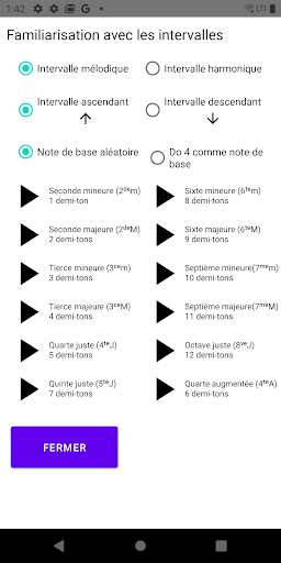 Musique - intervalles Screen 2