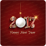 Texto Happy New Year 2017 icon