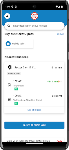 Android application CRUT MO BUS screenshort