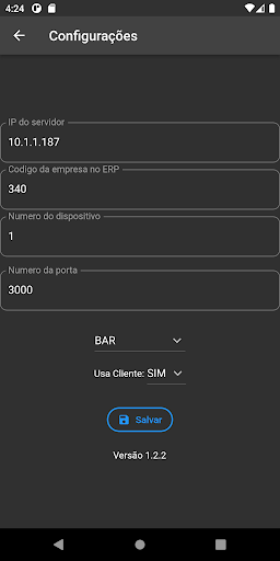 Android application SDI Comandas screenshort