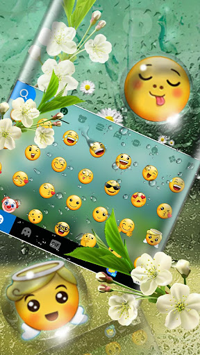 Summer Rain Waterdrop Keyboard Screen 2