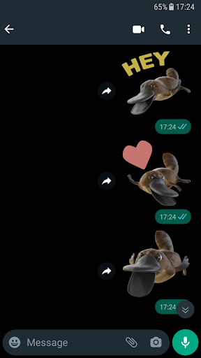 Android application Platypus Stickers screenshort
